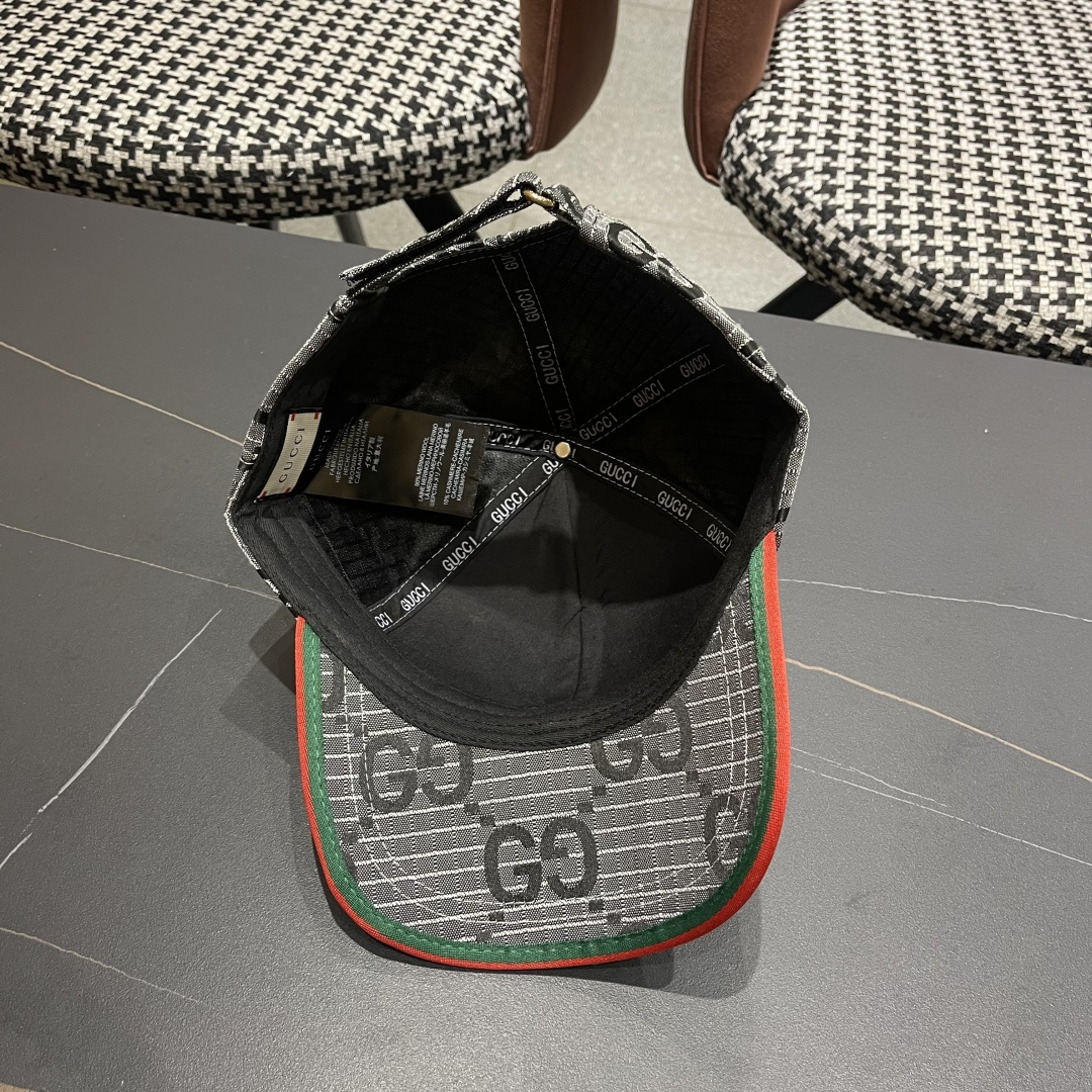 Gucci(古奇)经典原单棒球帽😍原版帆布轻盈透气！实物拍摄，四季百搭男女适用，基础头围56，贴片可调