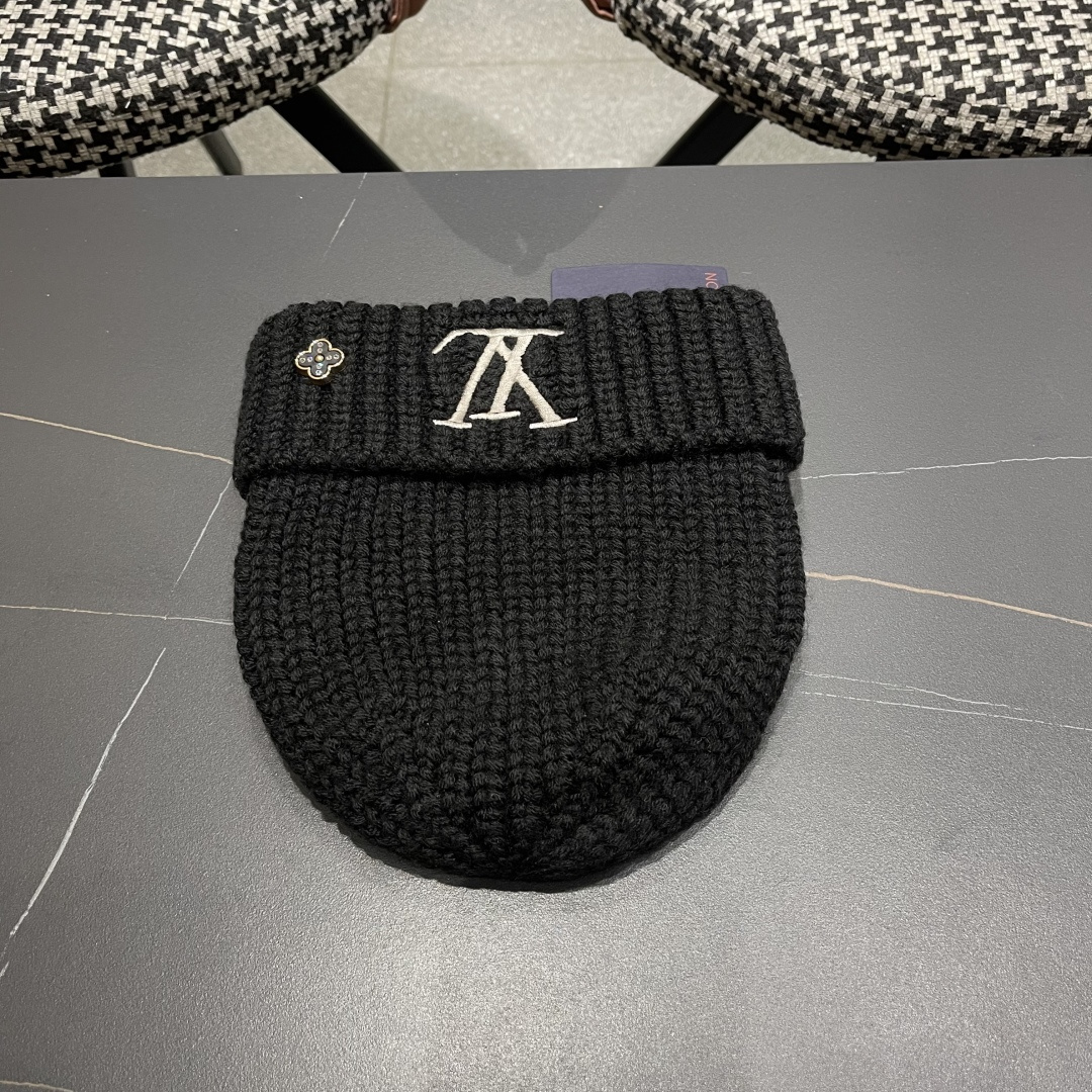 LV/路易威登男士帽子纯羊毛经典罗纹针织
刺绣LV 首字母新款M77277