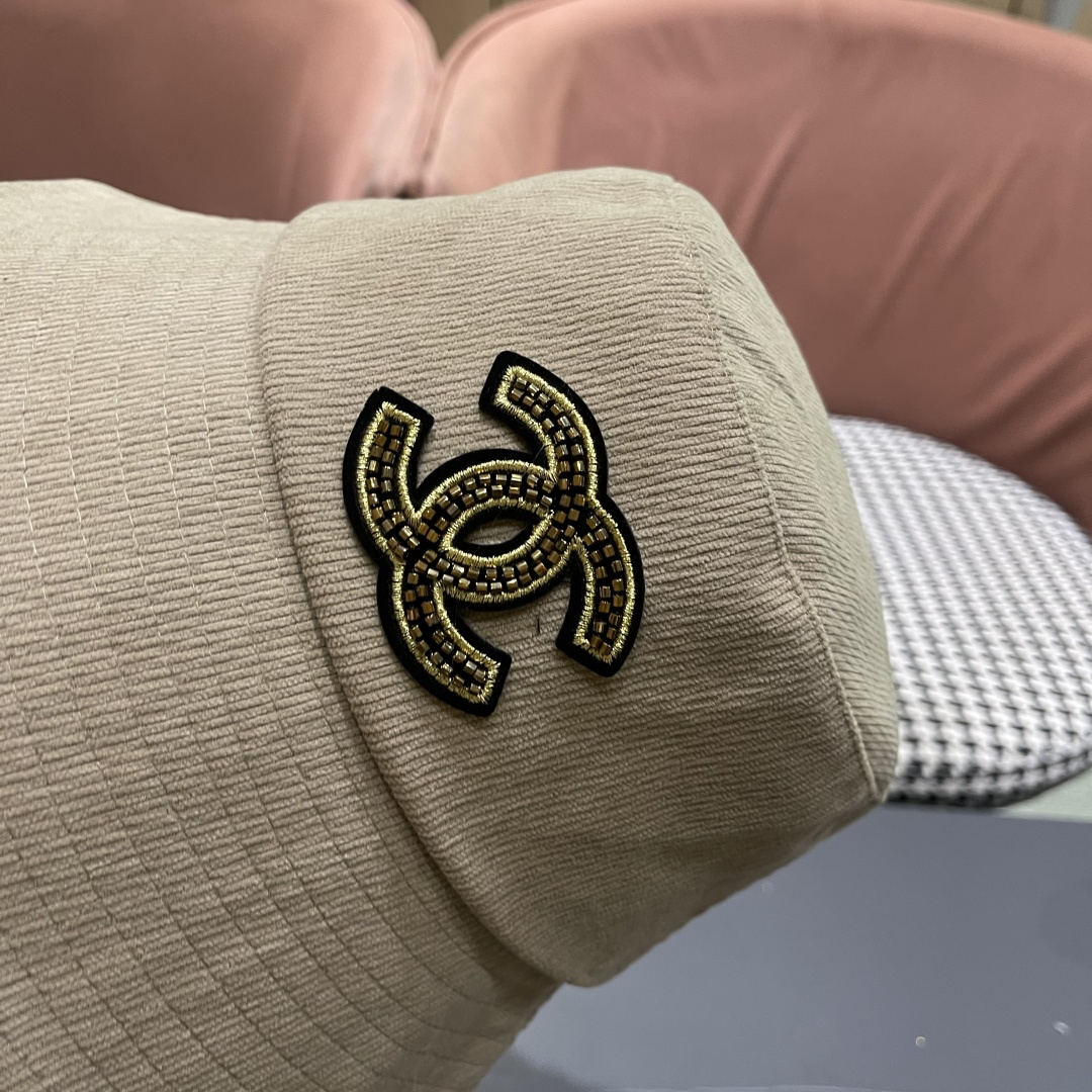  香奈儿2025早秋冬款渔夫帽女防紫外线遮阳帽大头围太阳盆帽潮