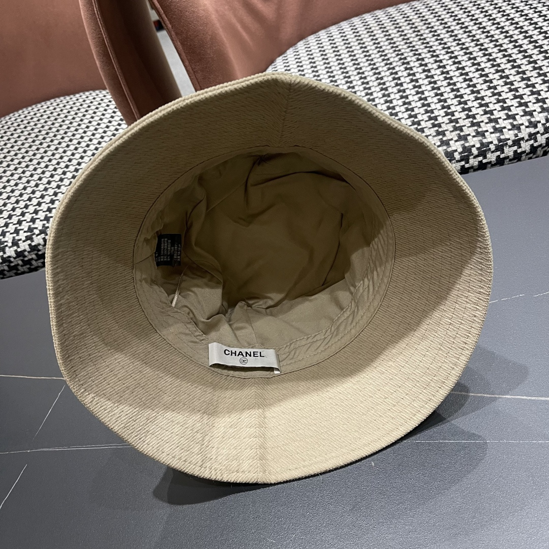  香奈儿2025早秋冬款渔夫帽女防紫外线遮阳帽大头围太阳盆帽潮