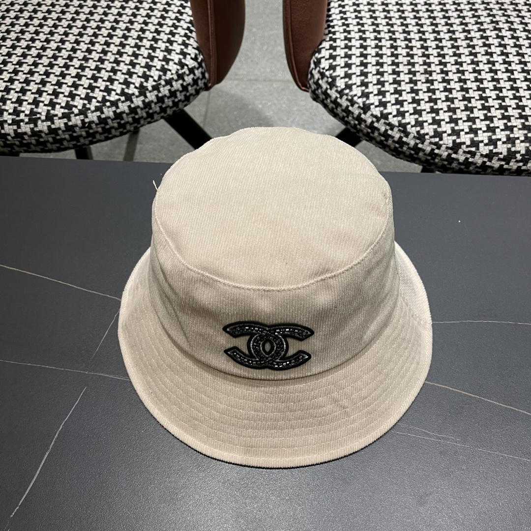  香奈儿2025早秋冬款渔夫帽女防紫外线遮阳帽大头围太阳盆帽潮