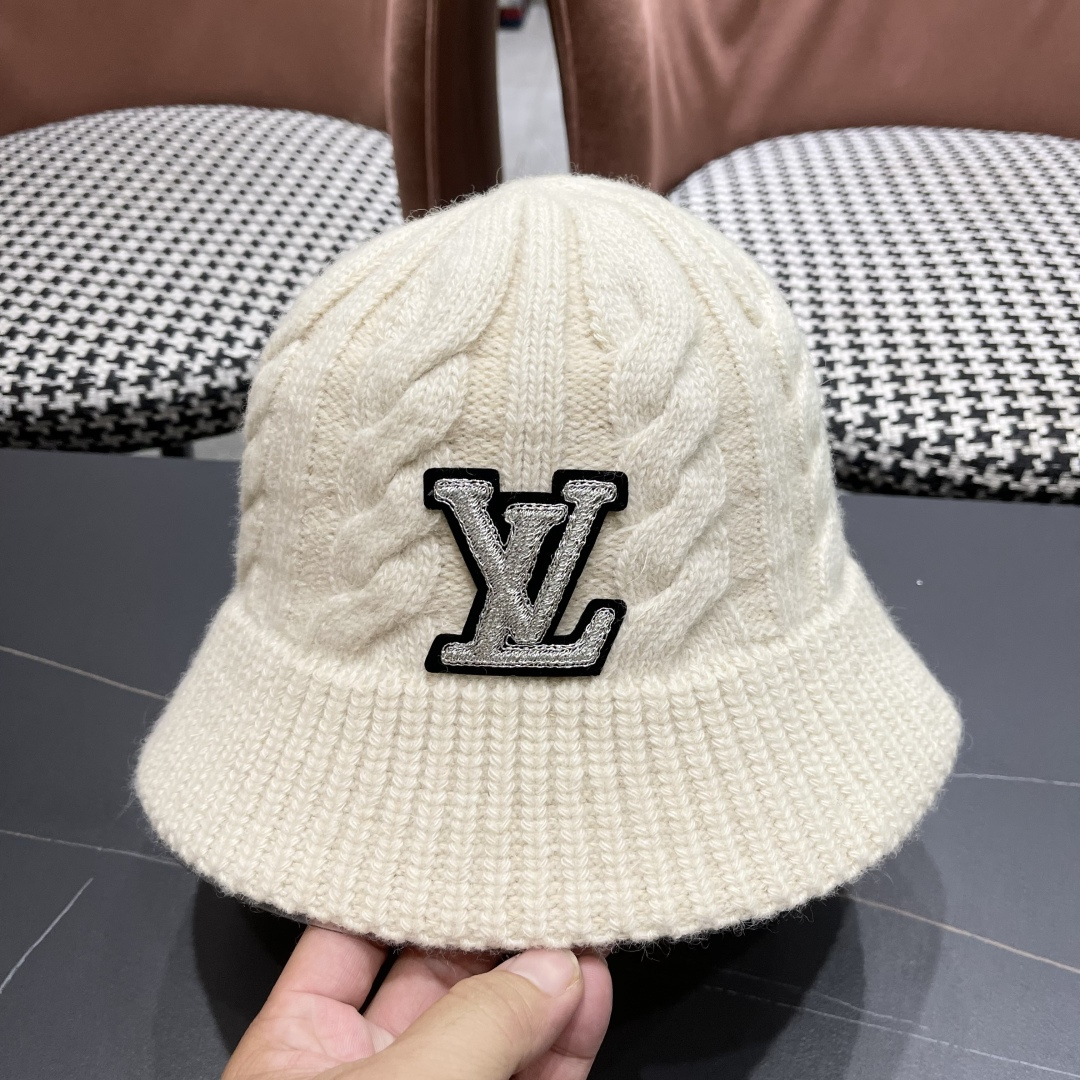  Lv路易威登 显脸小韩版潮复古手工毛线盆帽子女秋冬季保暖
百搭显白针织渔夫帽