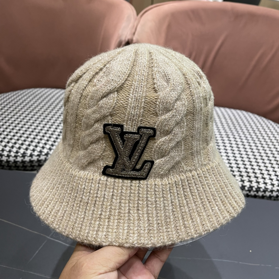  Lv路易威登 显脸小韩版潮复古手工毛线盆帽子女秋冬季保暖
百搭显白针织渔夫帽