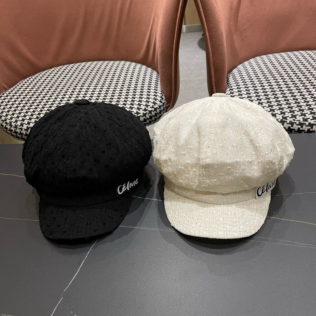  赛琳 2025新款橘子哥哥韩版气质八角贝雷帽女纯色
简约时尚夏季逛街帽子显脸小