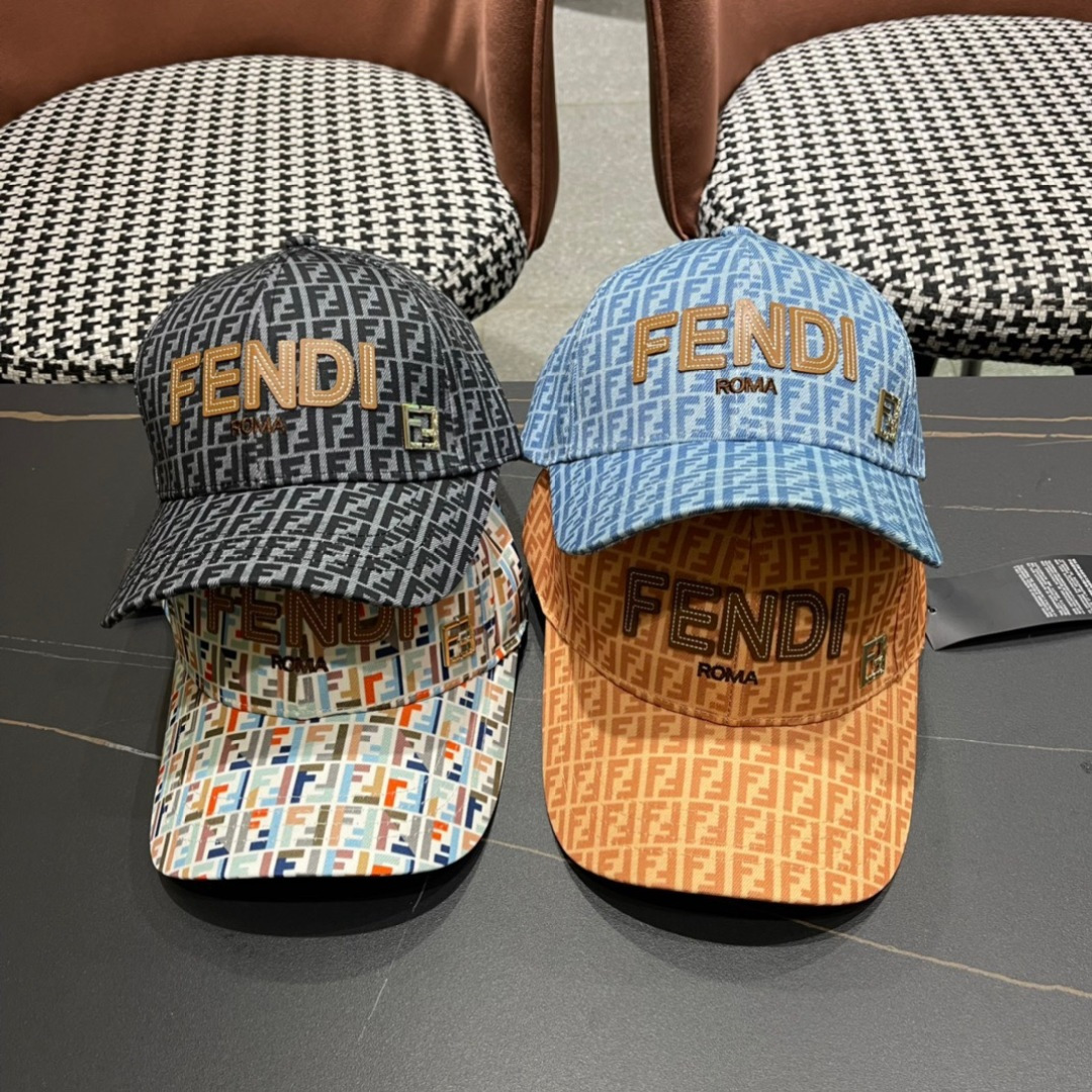  新款出货，Fendi（芬迪）新款原单棒球帽，专柜常年热卖款，口碑极佳，11开模订制轻盈透气！质量超赞，
