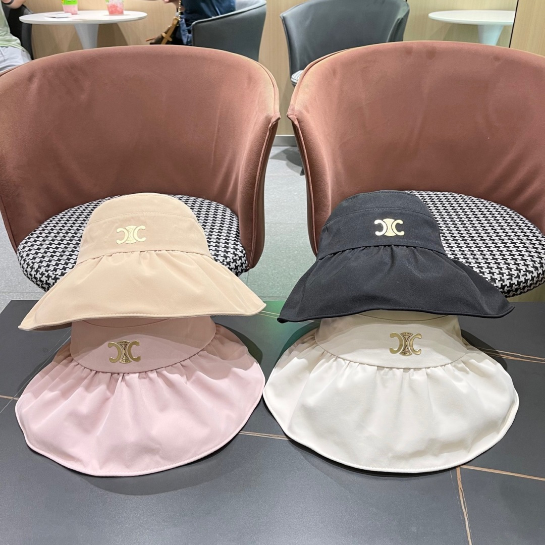 【CELINE赛琳】2025新款遮阳度假风渔夫帽，🔆百搭日常款～出街必备