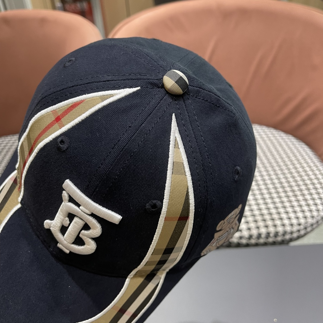 巴宝莉Burberry棒球帽新款百搭帽子显脸小夏季遮阳防晒户外运动小众