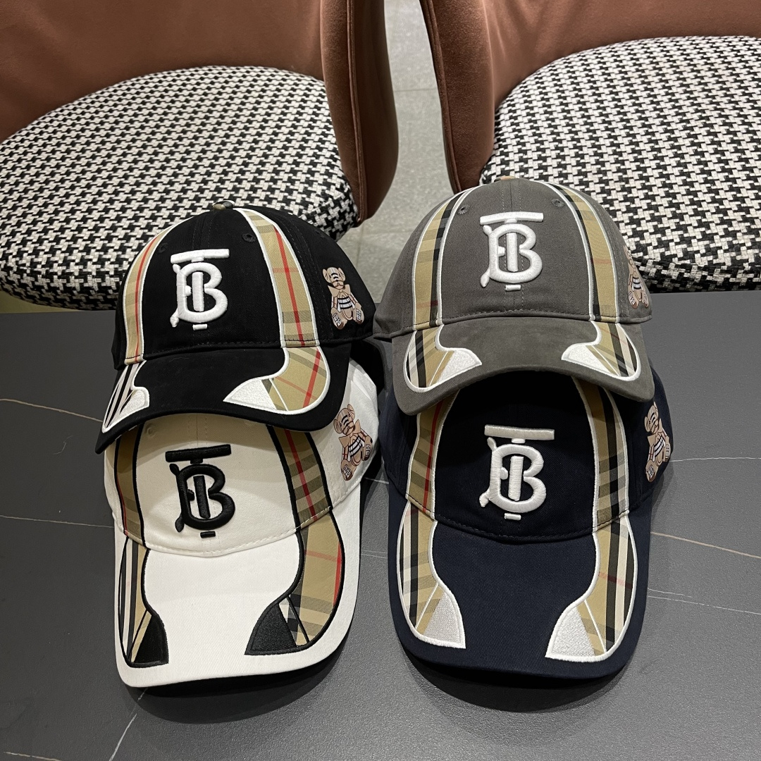  巴宝莉Burberry棒球帽新款百搭帽子显脸小夏季遮阳防晒户外运动小众