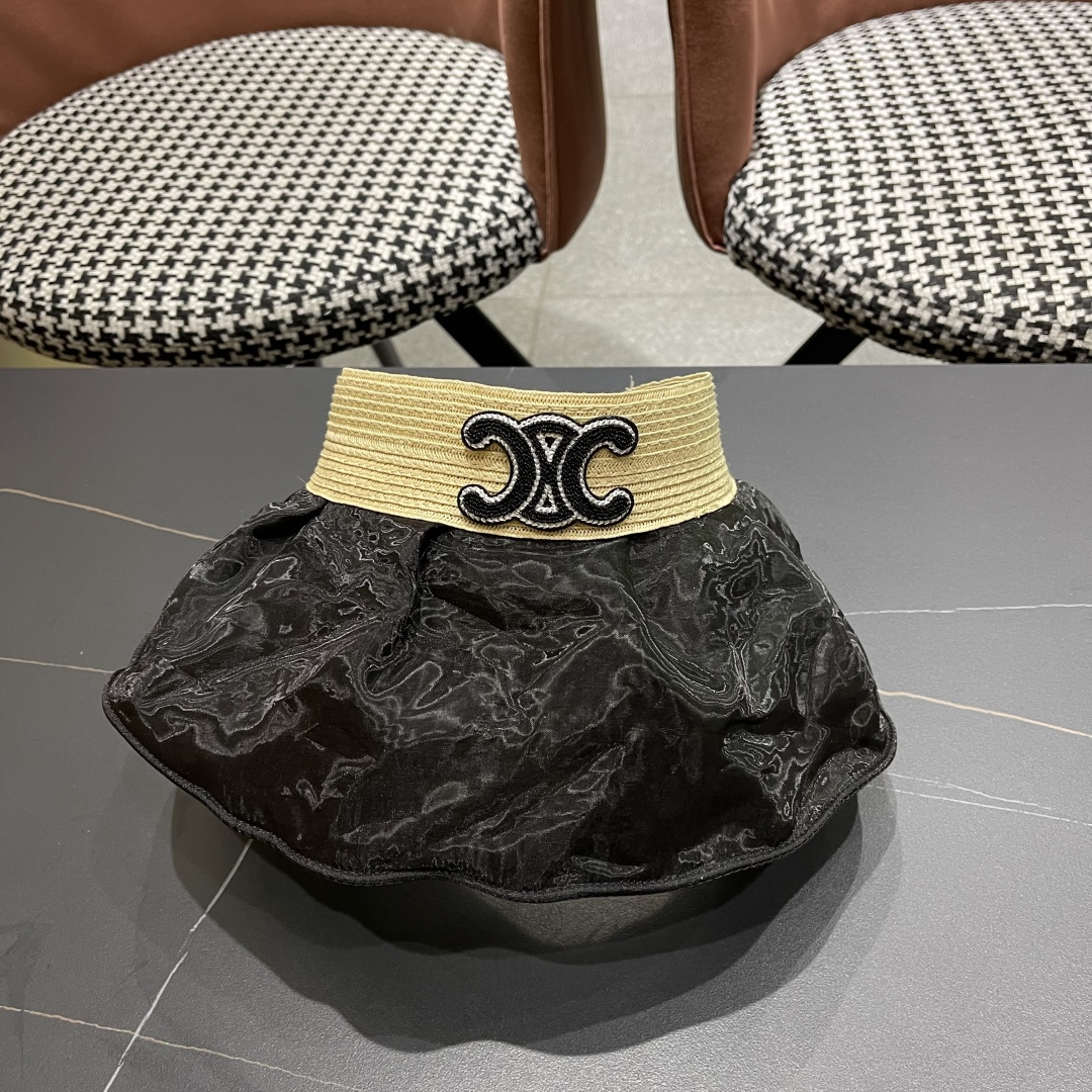  赛琳 时尚贝壳帽休闲防紫外线新款帽子女
夏季浮雕花纹可折叠防晒遮阳帽