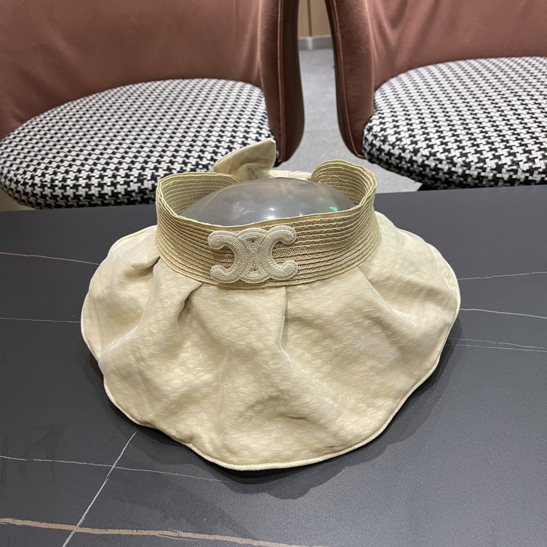  赛琳 时尚贝壳帽休闲防紫外线新款帽子女
夏季浮雕花纹可折叠防晒遮阳帽