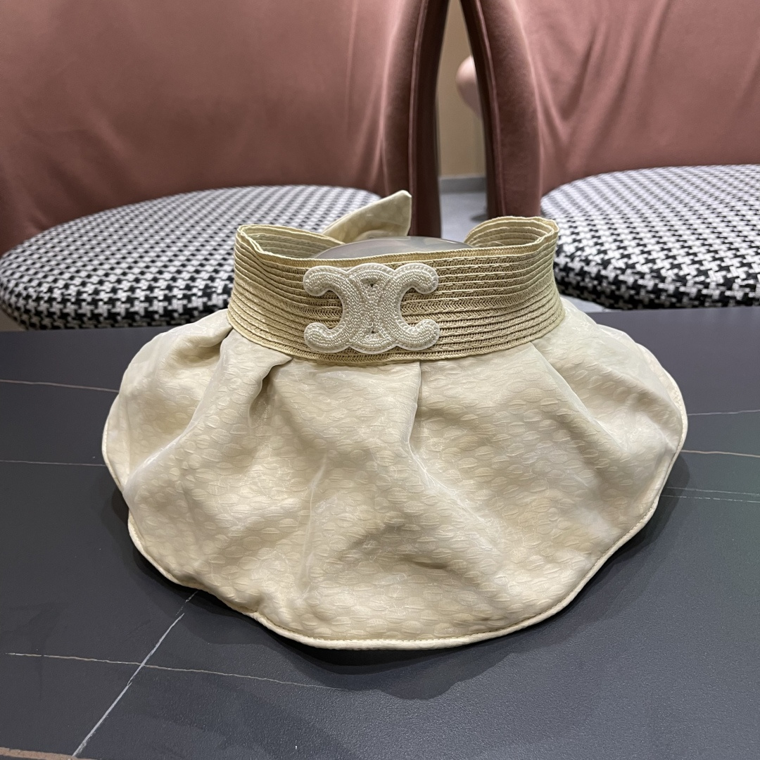  赛琳 时尚贝壳帽休闲防紫外线新款帽子女
夏季浮雕花纹可折叠防晒遮阳帽