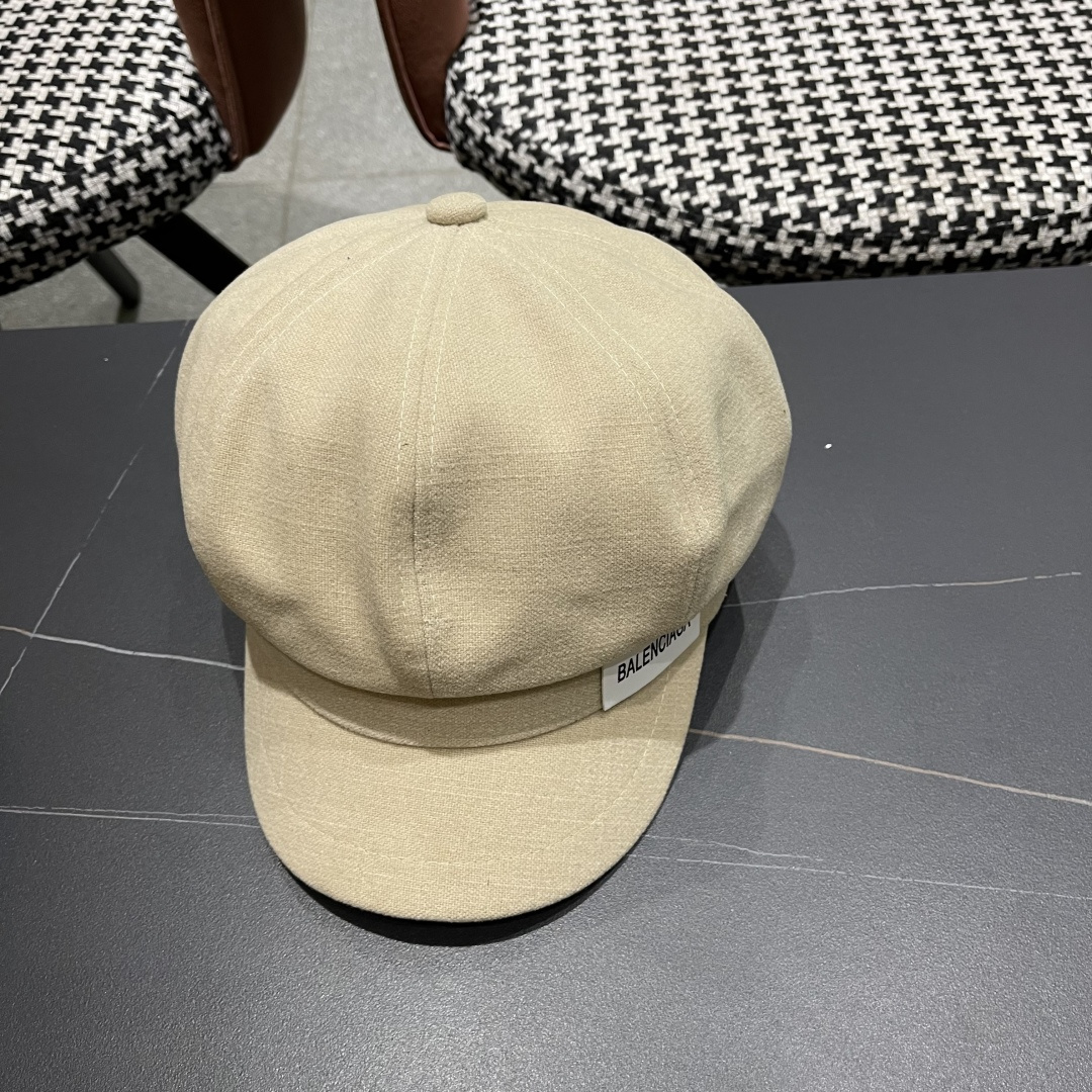  巴黎世家 贝雷帽女秋季韩系报童画家鸭舌大头显脸小秋冬季帽子