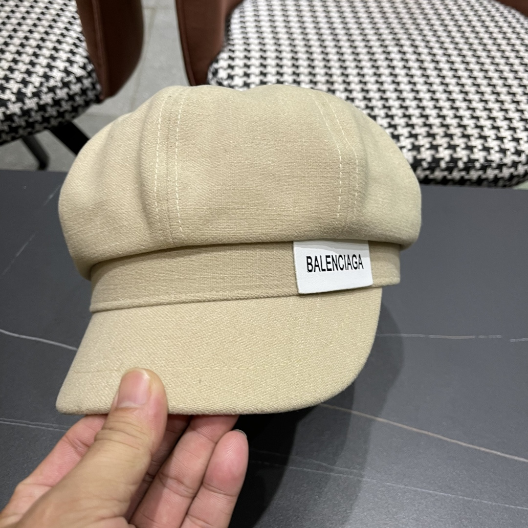  巴黎世家 贝雷帽女秋季韩系报童画家鸭舌大头显脸小秋冬季帽子