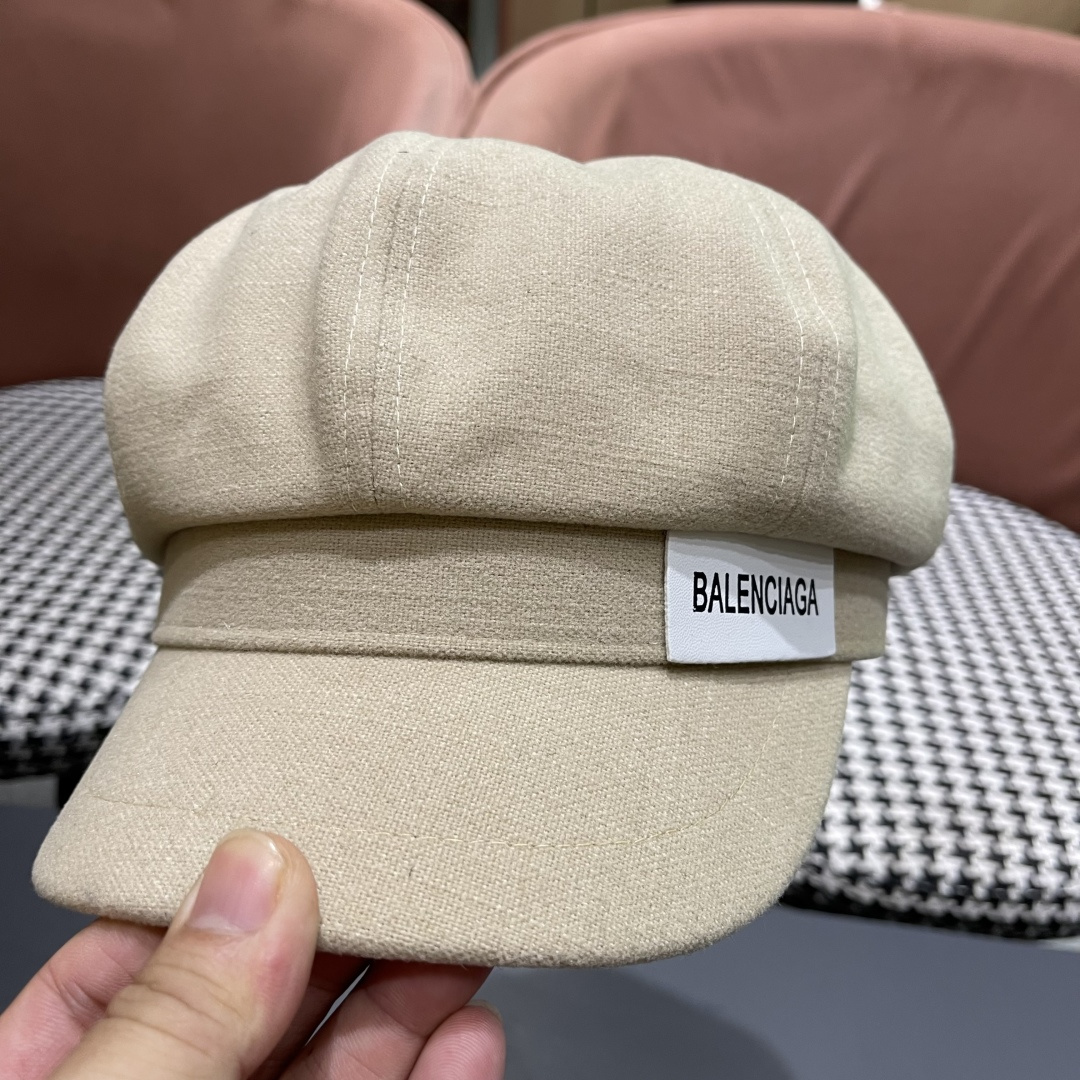  巴黎世家 贝雷帽女秋季韩系报童画家鸭舌大头显脸小秋冬季帽子