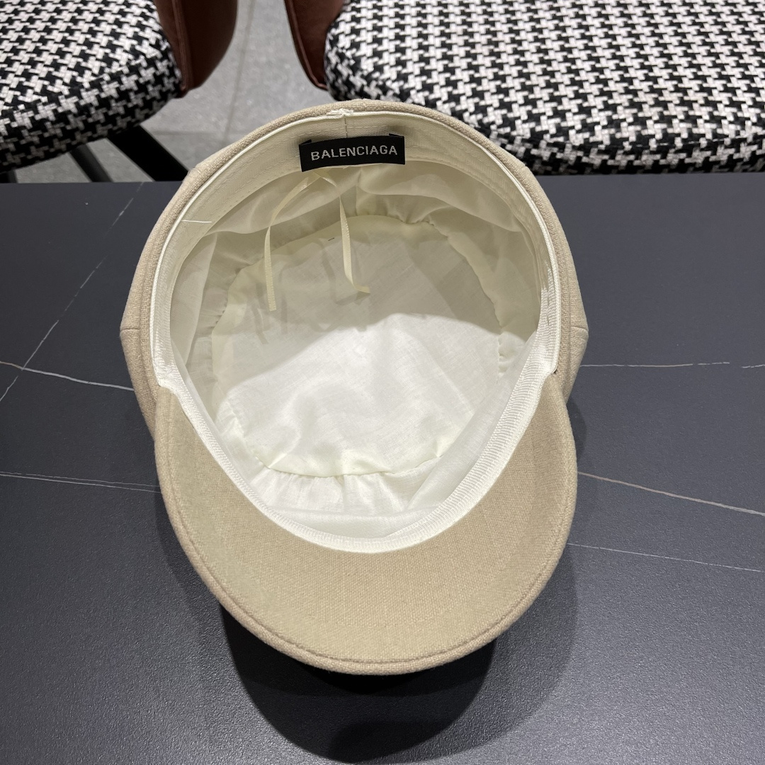  巴黎世家 贝雷帽女秋季韩系报童画家鸭舌大头显脸小秋冬季帽子