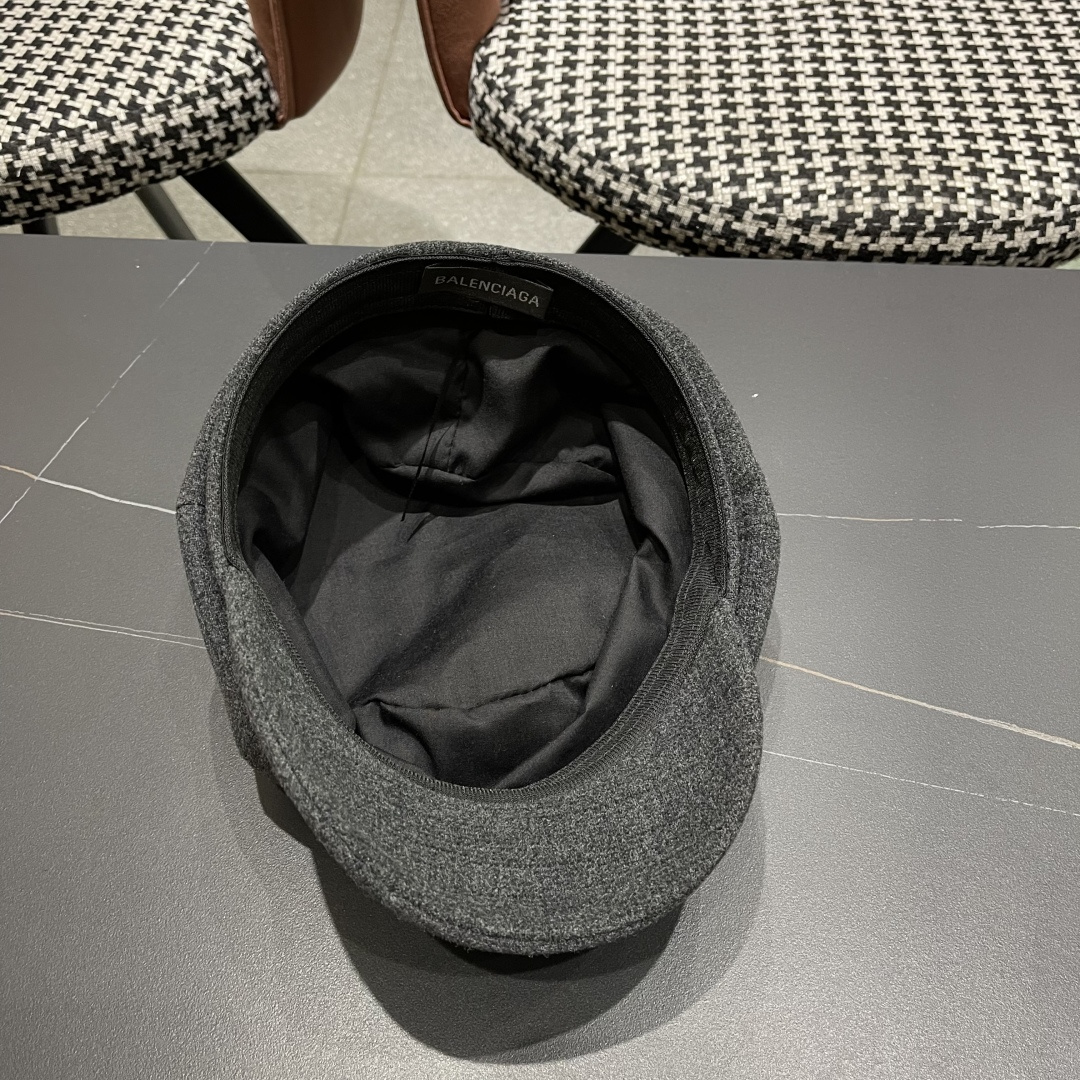  巴黎世家 贝雷帽女秋季韩系报童画家鸭舌大头显脸小秋冬季帽子