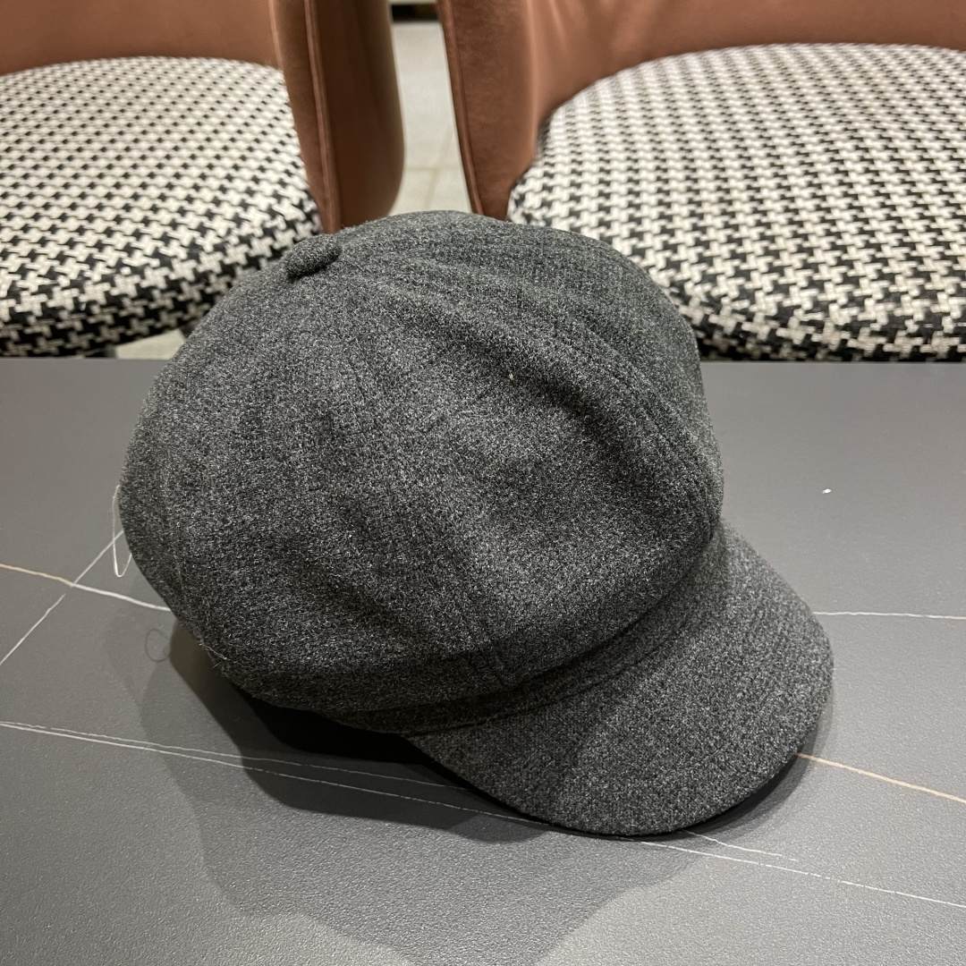  巴黎世家 贝雷帽女秋季韩系报童画家鸭舌大头显脸小秋冬季帽子