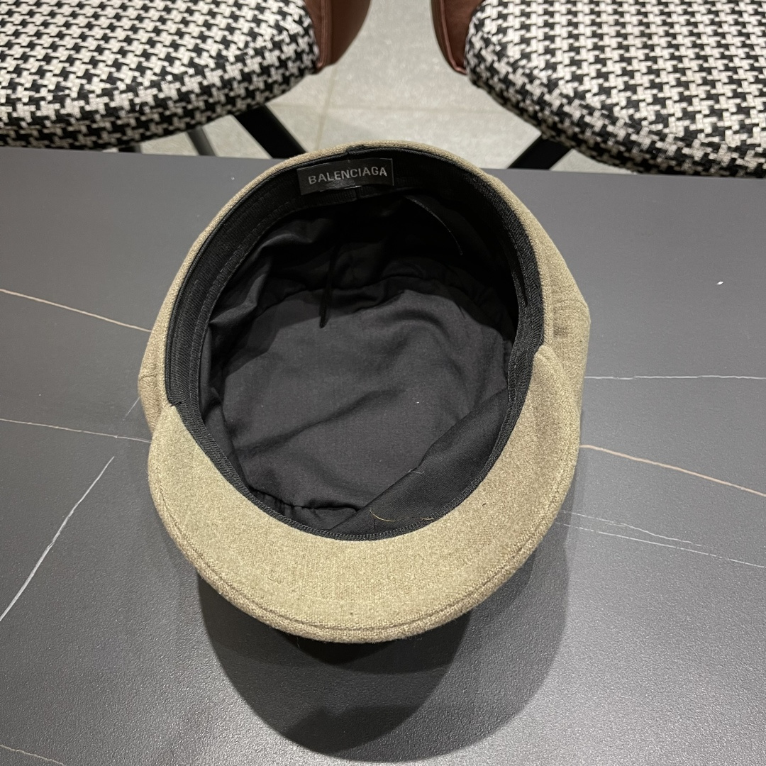  巴黎世家 贝雷帽女秋季韩系报童画家鸭舌大头显脸小秋冬季帽子