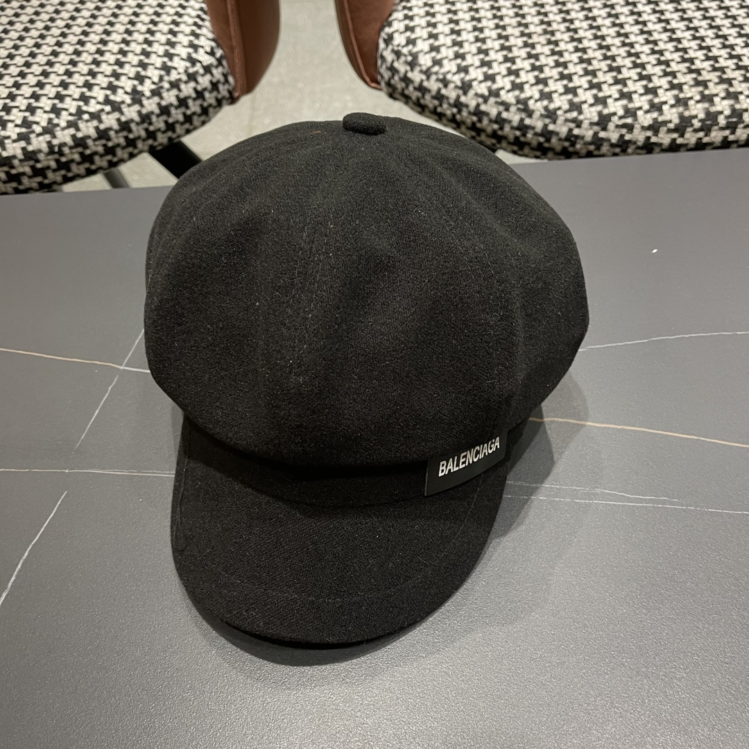  巴黎世家 贝雷帽女秋季韩系报童画家鸭舌大头显脸小秋冬季帽子