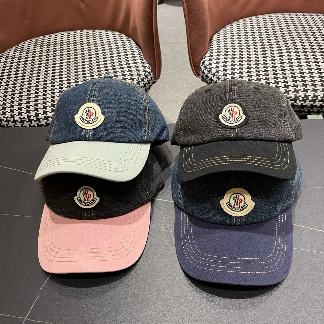  春夏新款 蒙口MONCLER2025新款拼色棒球帽，年轻时尚潮人穿搭色系，视觉效果超强，好看有质感！