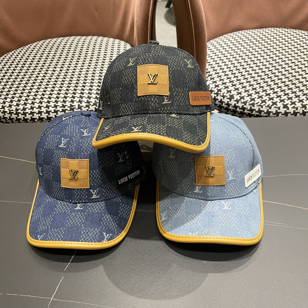 LouiVuittonLV👒专柜2025新款路易威登家牛仔棒球帽，简单大方 男女通用遮阳帽，