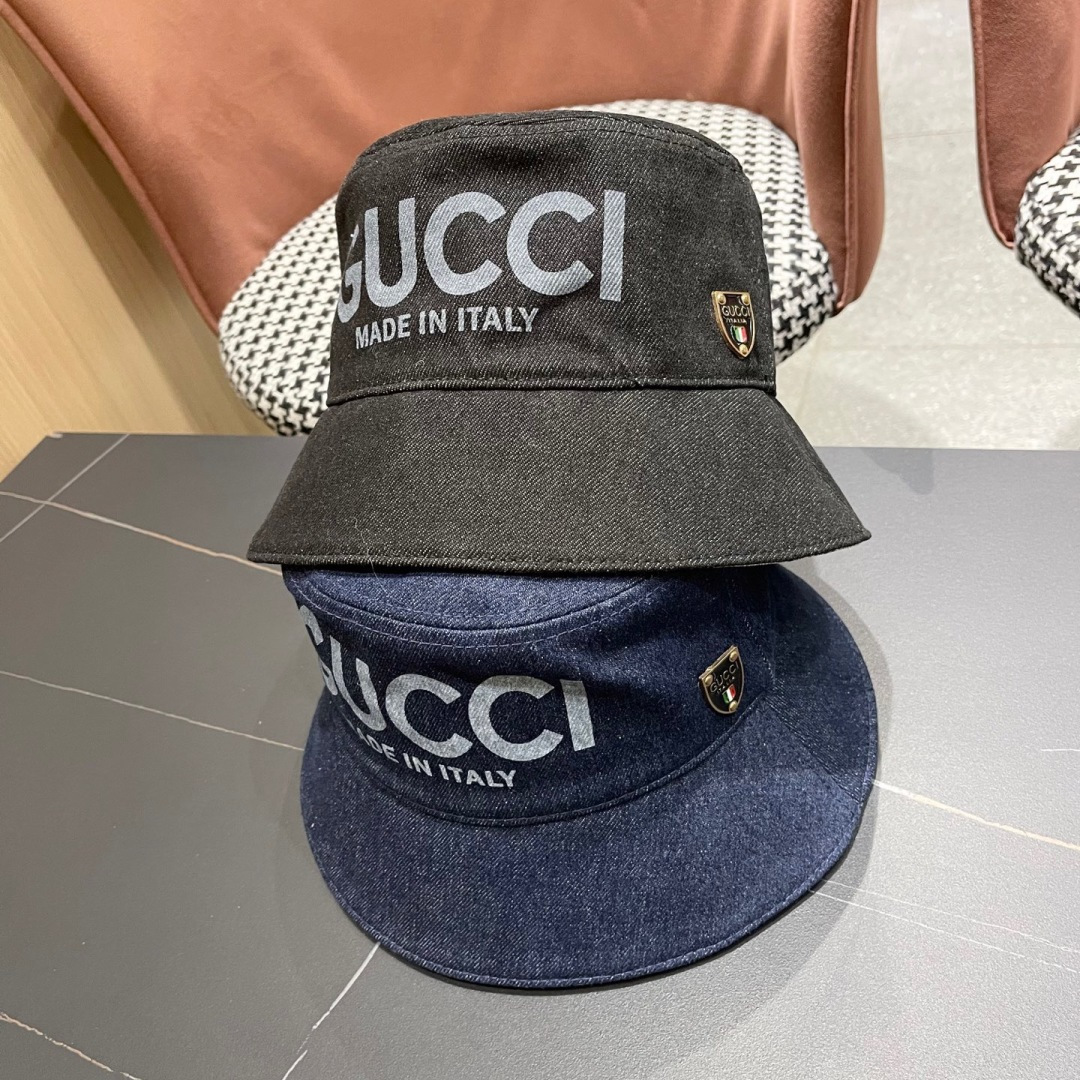  渔夫帽GUCCI🧢原单品质火爆来袭 🔥🎩 工艺非常精美 高档大气上档次！低调奢华，方便携带！跑量！