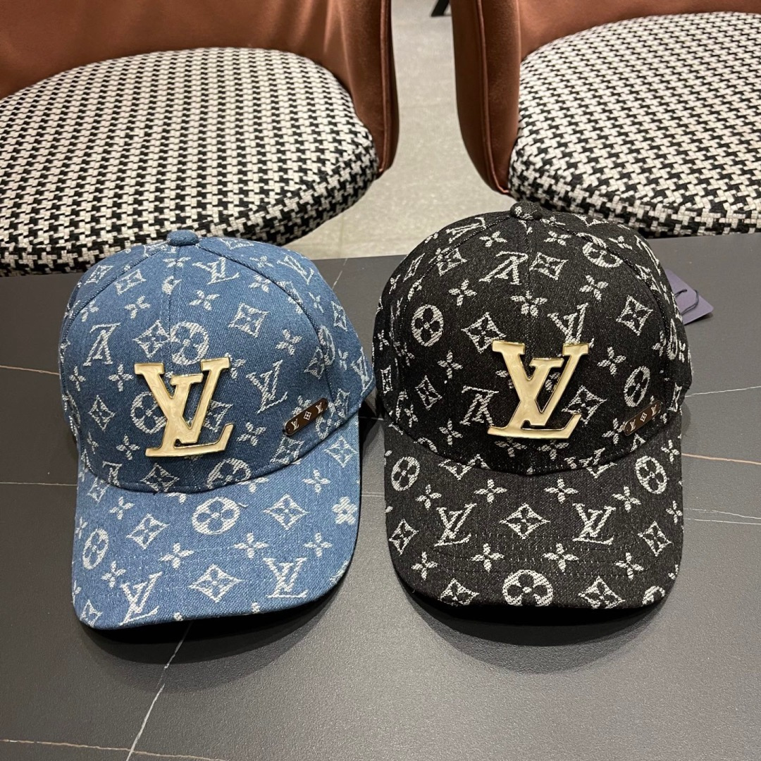  LV路易威登新款原单棒球帽，LV牛仔提花，专柜11开模订制，原版帆布面料 质量超赞，基础头围56，贴片