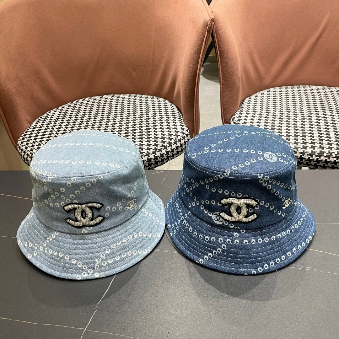  CHANEL 香奈儿2025春夏新款四季字母双C渔夫帽时尚百搭休闲
遮阳防晒盆帽女

