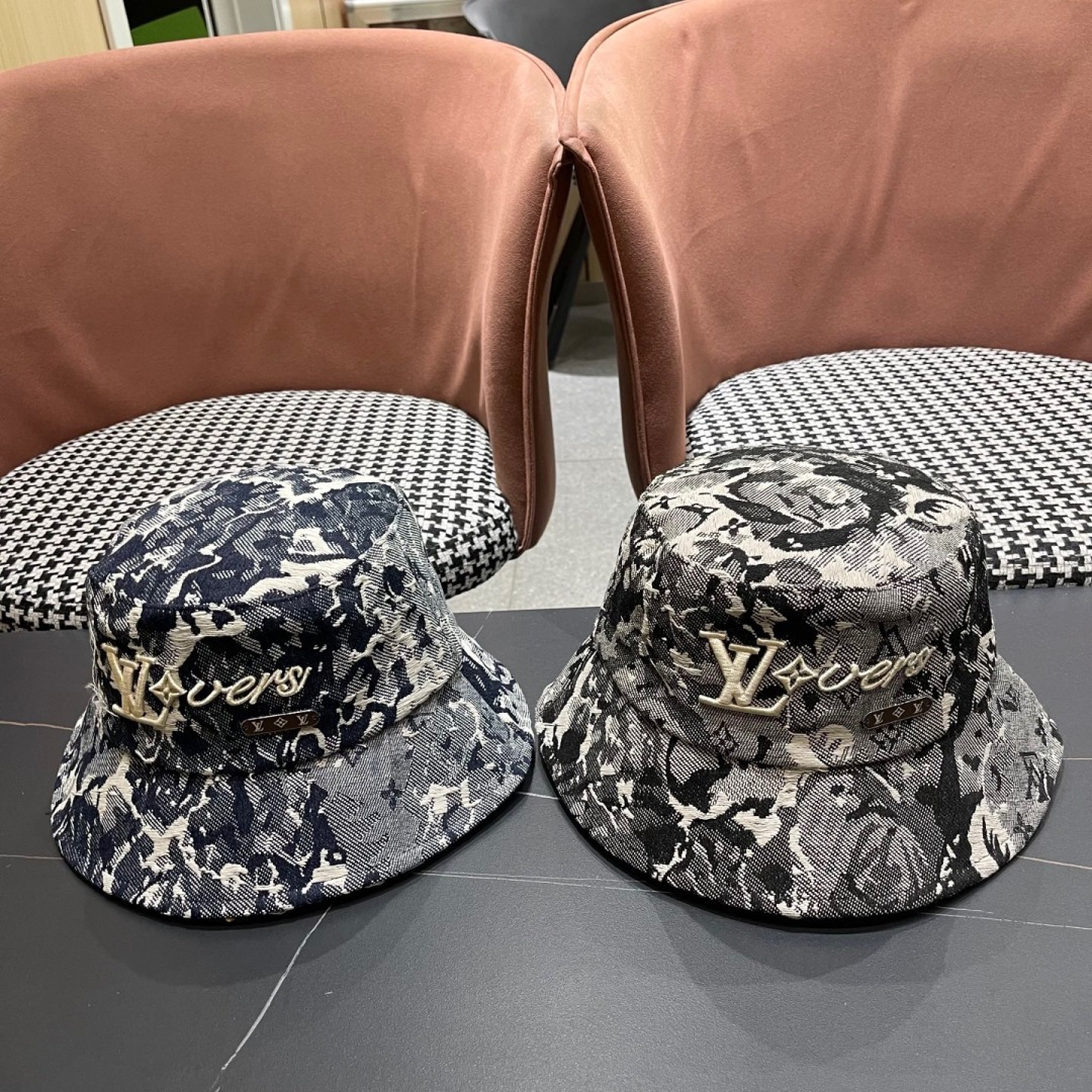  LV路易威登原单刺绣渔夫帽 轻盈透气。完美版型，独家实物拍摄，男女适用，头