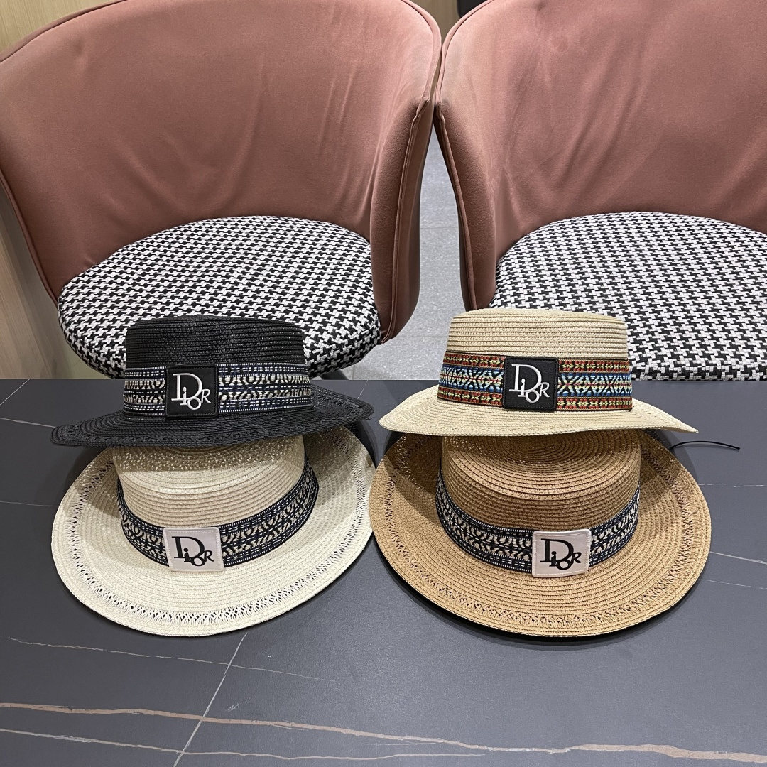  Dior迪奥草帽，一顶超级有品位的草帽了~出街首选！帽型超美腻颜色妥妥，轻便携带！小仙女🧚人手必备 头