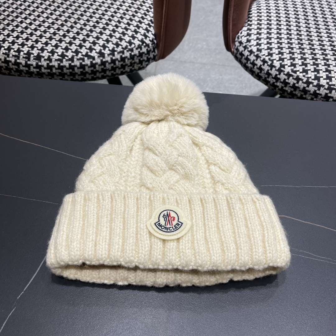 蒙口 加绒加厚毛线帽女款冬季保暖防寒冷帽防风麻花粗针织帽毛球护耳帽