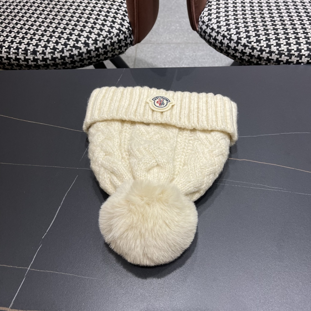 蒙口 加绒加厚毛线帽女款冬季保暖防寒冷帽防风麻花粗针织帽毛球护耳帽