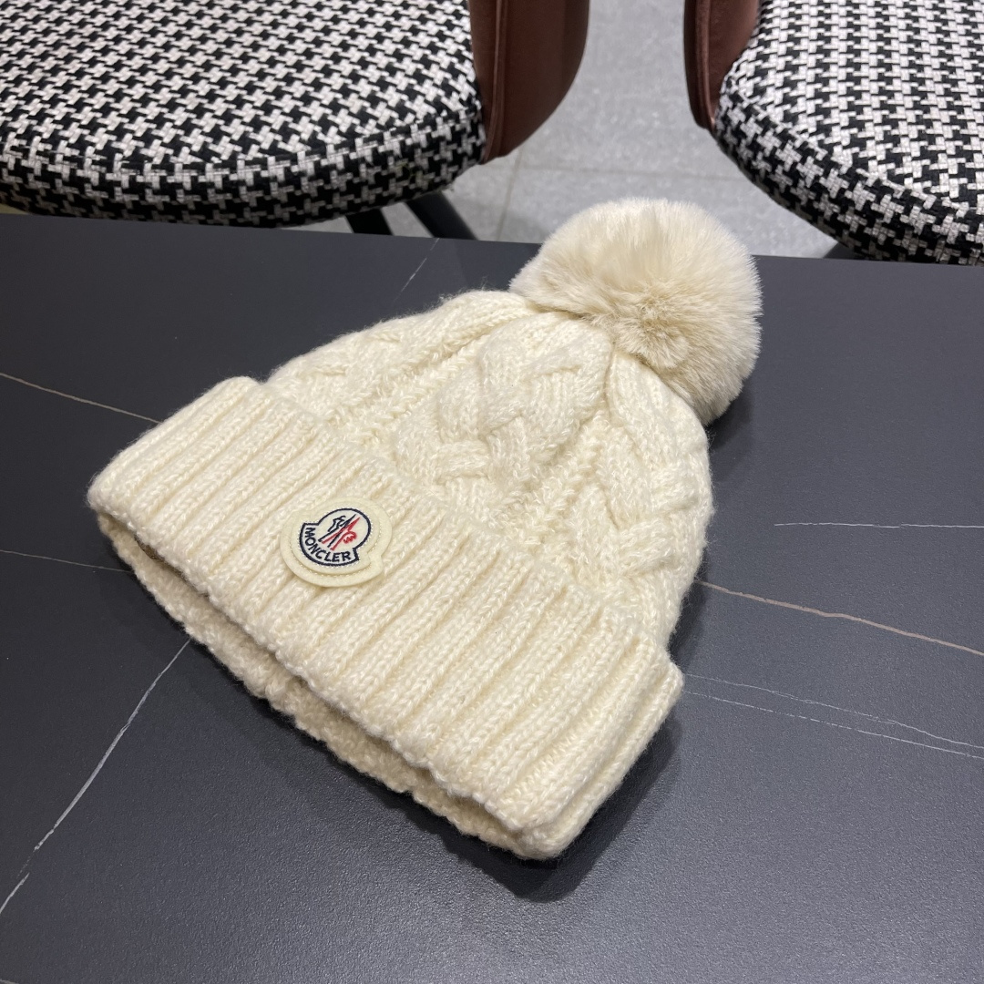 蒙口 加绒加厚毛线帽女款冬季保暖防寒冷帽防风麻花粗针织帽毛球护耳帽