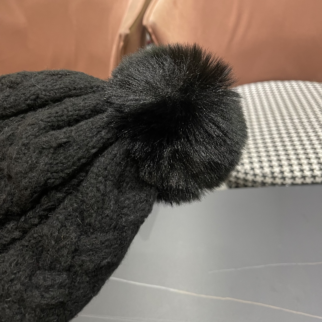 蒙口 加绒加厚毛线帽女款冬季保暖防寒冷帽防风麻花粗针织帽毛球护耳帽