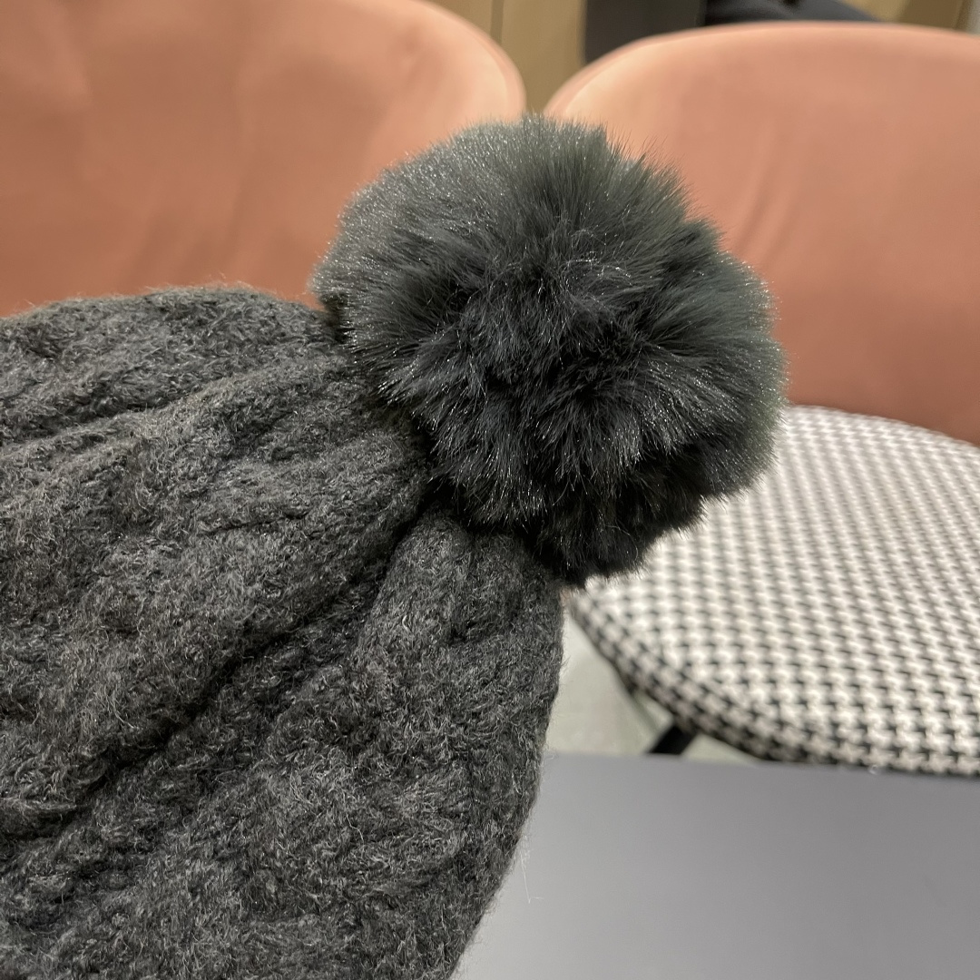 蒙口 加绒加厚毛线帽女款冬季保暖防寒冷帽防风麻花粗针织帽毛球护耳帽