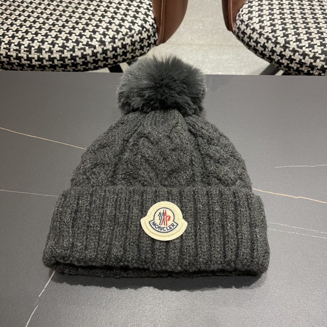 蒙口 加绒加厚毛线帽女款冬季保暖防寒冷帽防风麻花粗针织帽毛球护耳帽