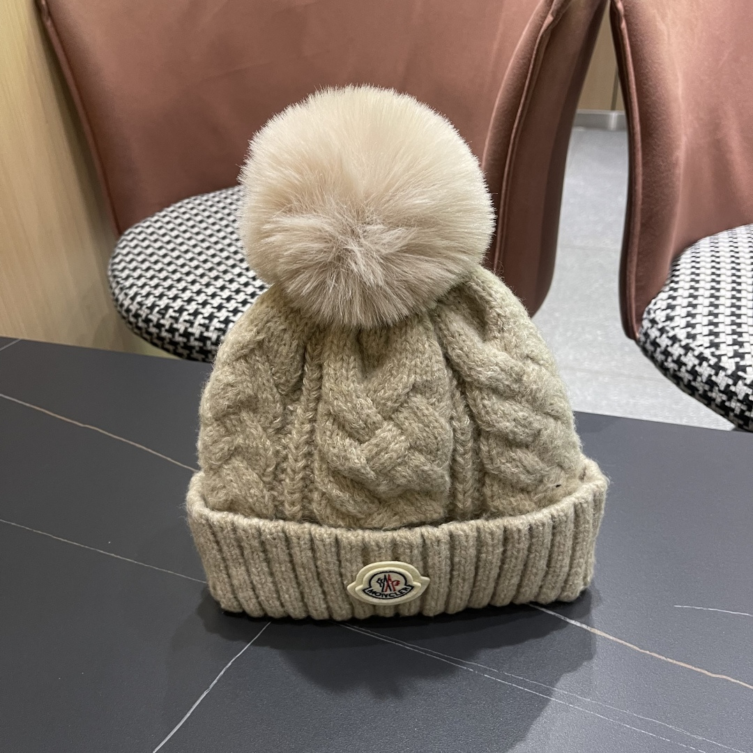 蒙口 加绒加厚毛线帽女款冬季保暖防寒冷帽防风麻花粗针织帽毛球护耳帽