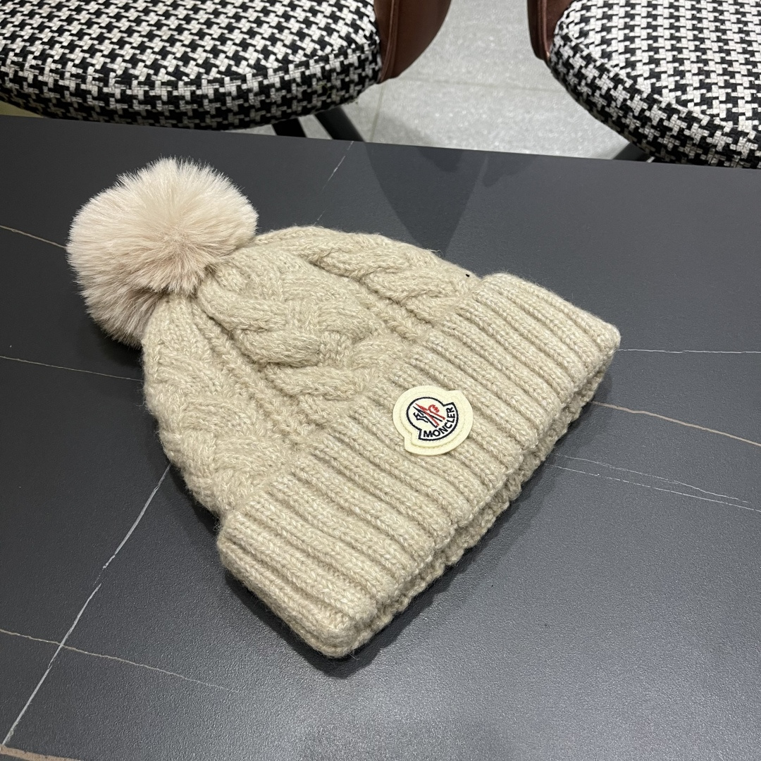 蒙口 加绒加厚毛线帽女款冬季保暖防寒冷帽防风麻花粗针织帽毛球护耳帽