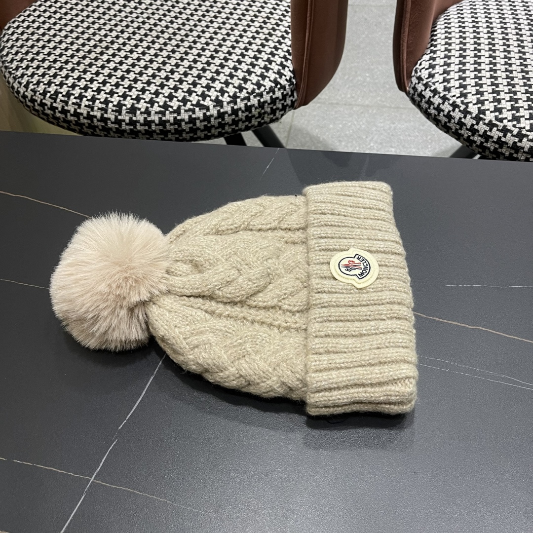 蒙口 加绒加厚毛线帽女款冬季保暖防寒冷帽防风麻花粗针织帽毛球护耳帽