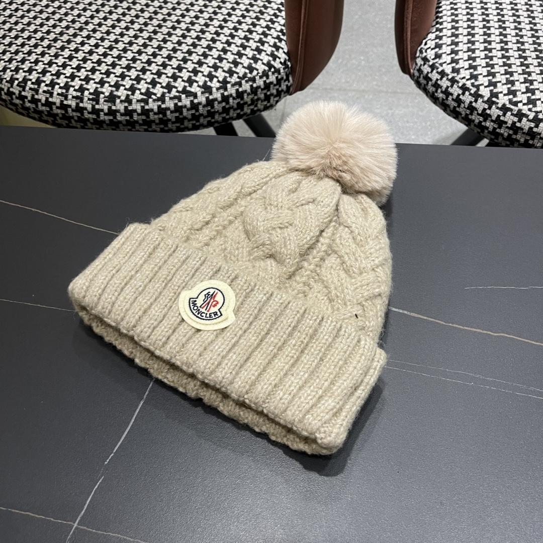 蒙口 加绒加厚毛线帽女款冬季保暖防寒冷帽防风麻花粗针织帽毛球护耳帽