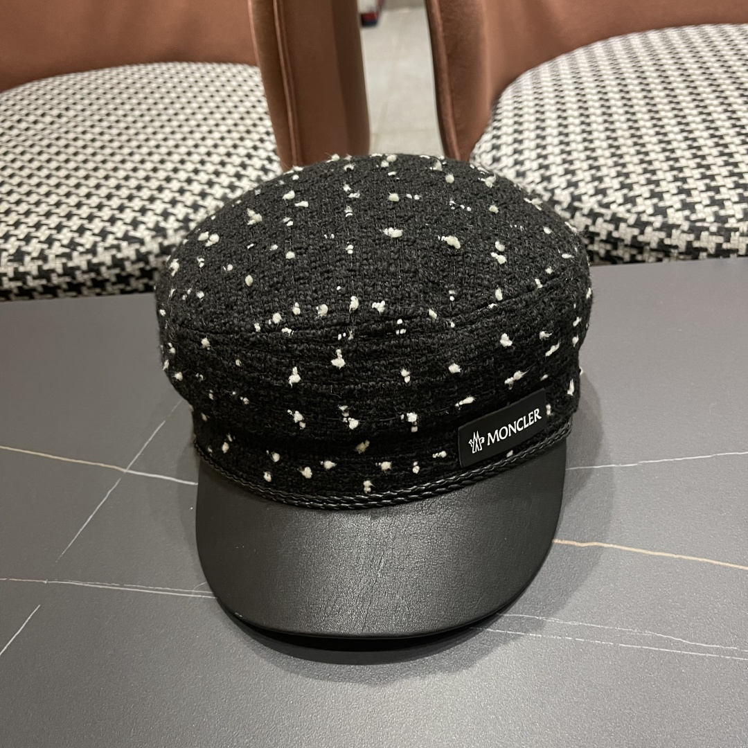 蒙口MONCLER🎩贝雷帽女2025秋冬新款日系大头围蓓蕾帽显脸小八角画家帽子春