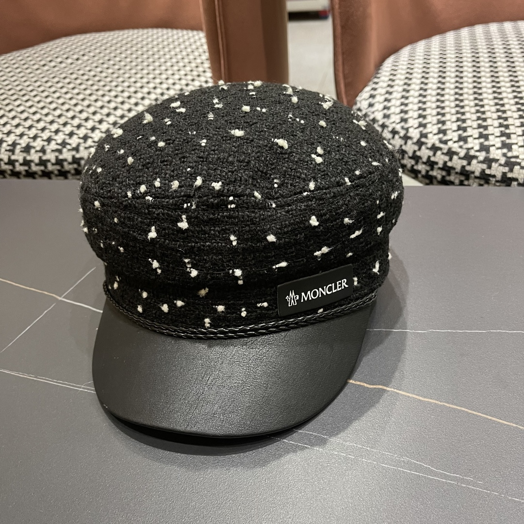 蒙口MONCLER🎩贝雷帽女2025秋冬新款日系大头围蓓蕾帽显脸小八角画家帽子春