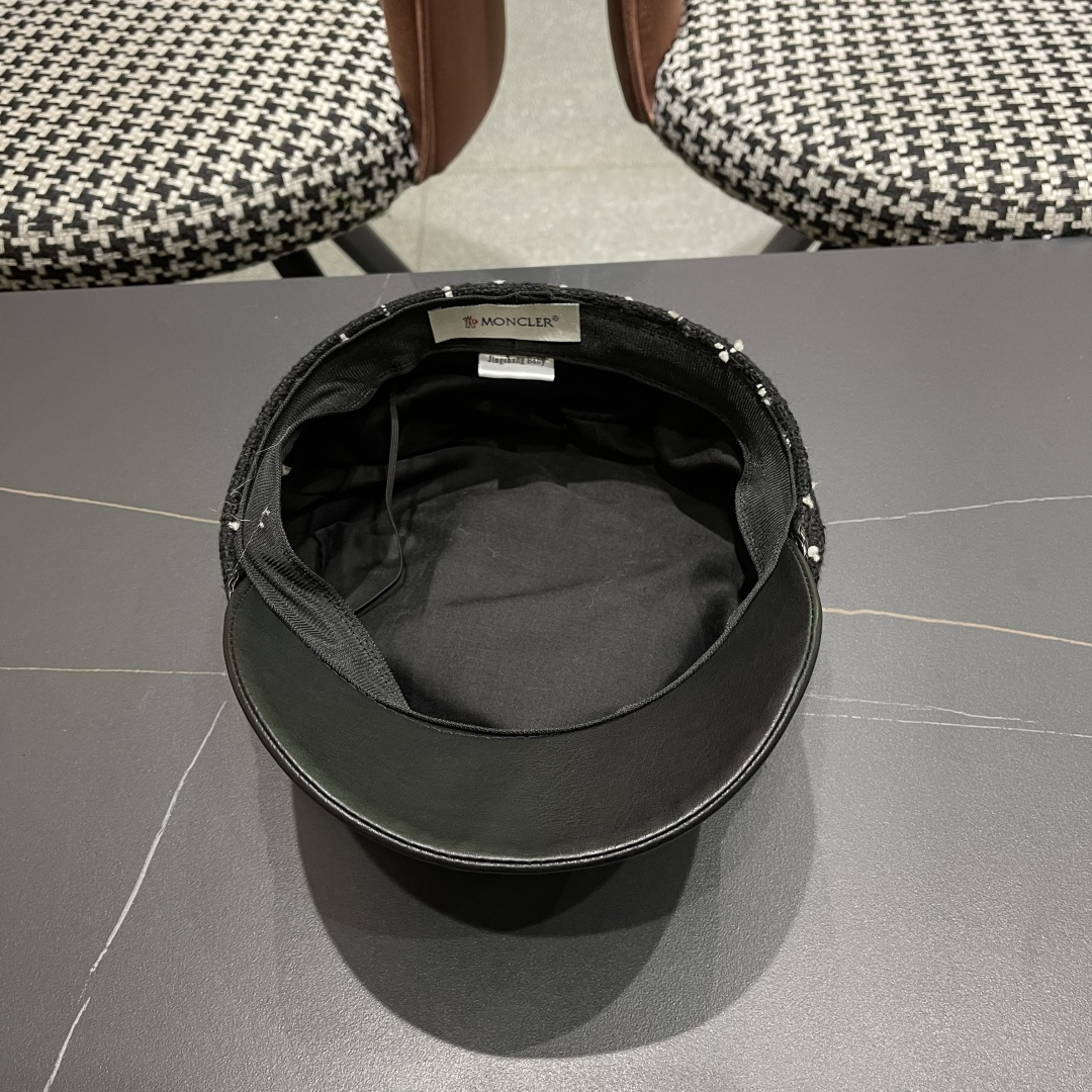 蒙口MONCLER🎩贝雷帽女2025秋冬新款日系大头围蓓蕾帽显脸小八角画家帽子春