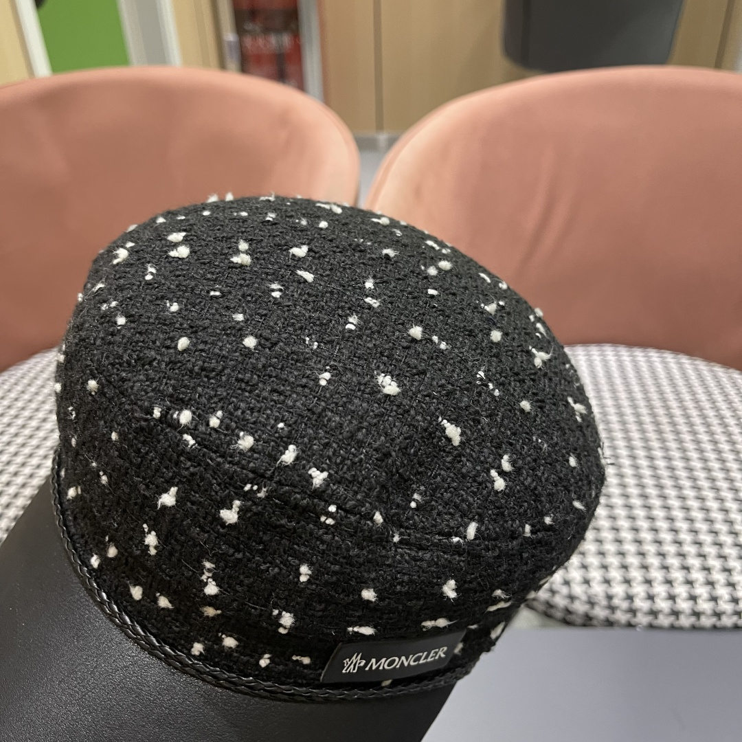 蒙口MONCLER🎩贝雷帽女2025秋冬新款日系大头围蓓蕾帽显脸小八角画家帽子春