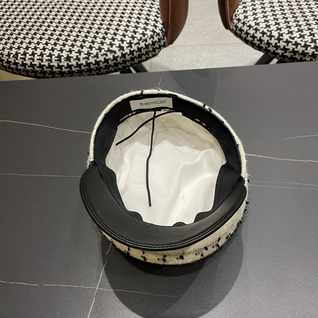 蒙口MONCLER🎩贝雷帽女2025秋冬新款日系大头围蓓蕾帽显脸小八角画家帽子春