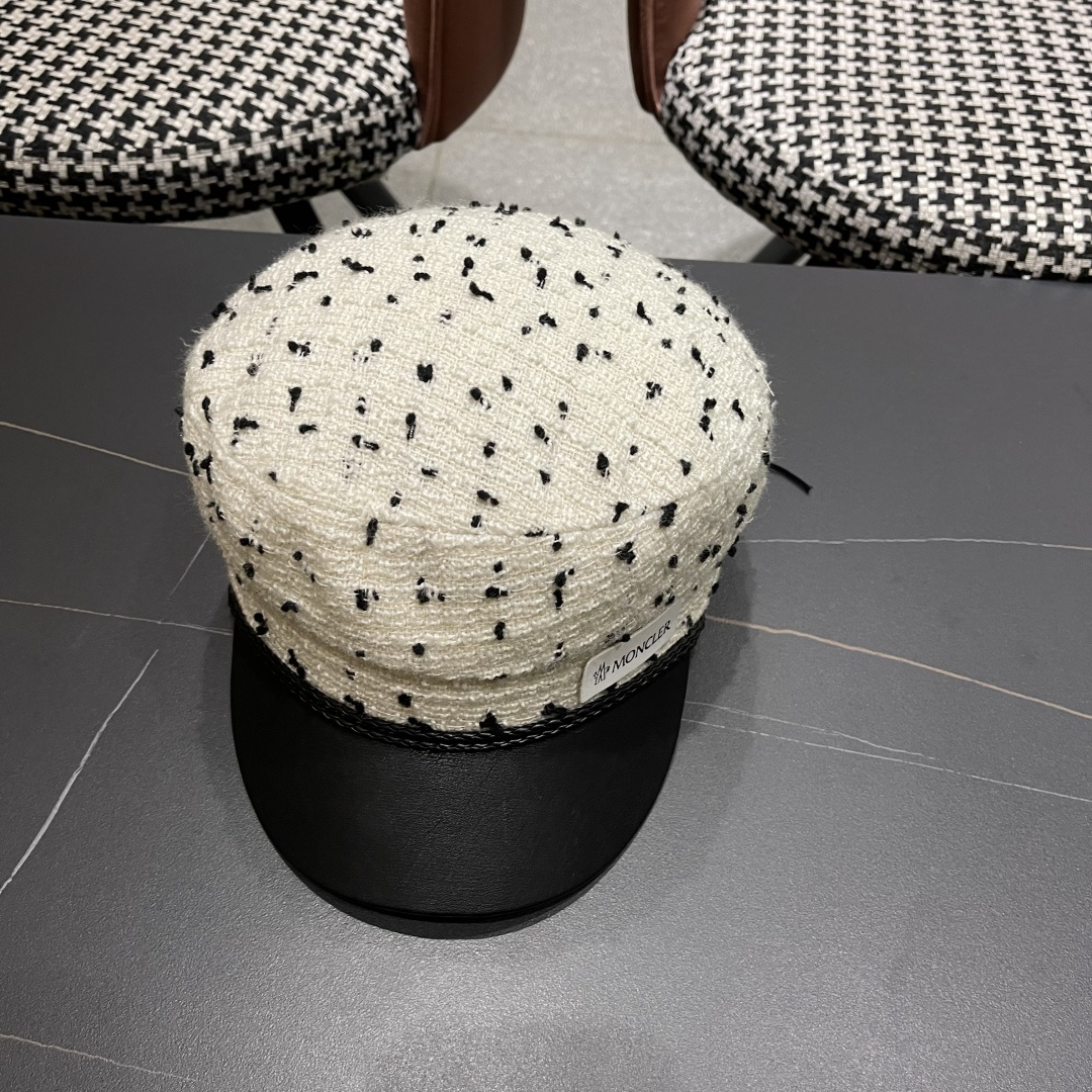 蒙口MONCLER🎩贝雷帽女2025秋冬新款日系大头围蓓蕾帽显脸小八角画家帽子春