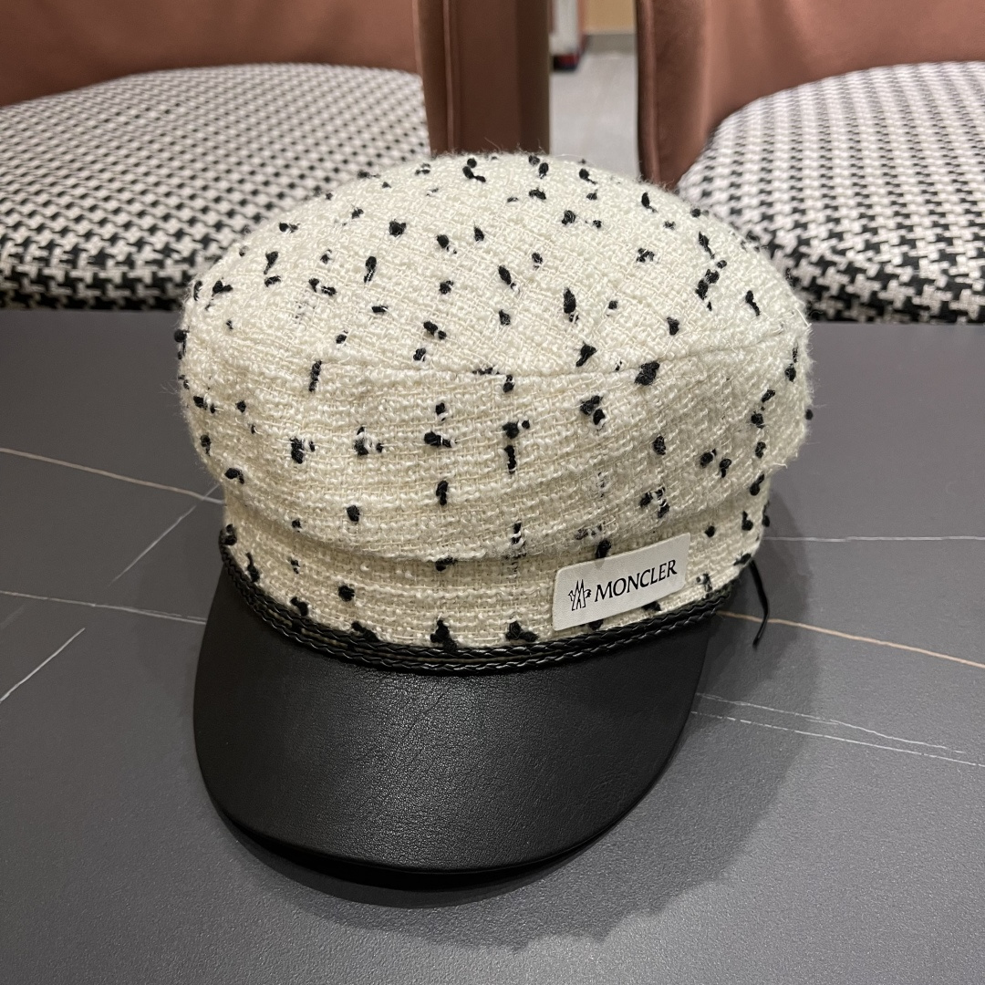 蒙口MONCLER🎩贝雷帽女2025秋冬新款日系大头围蓓蕾帽显脸小八角画家帽子春