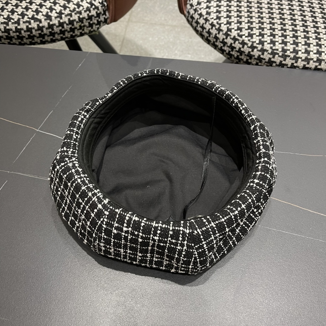 巴黎世家Balenclaga🔻 帽子女贝雷帽春秋款小香风南瓜帽ins 网红显脸小八角帽蓓蕾画家帽