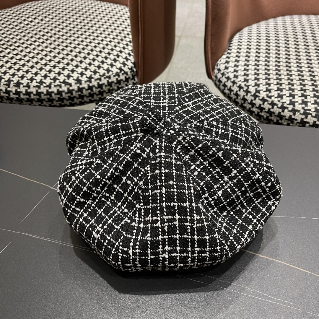 巴黎世家Balenclaga🔻 帽子女贝雷帽春秋款小香风南瓜帽ins 网红显脸小八角帽蓓蕾画家帽