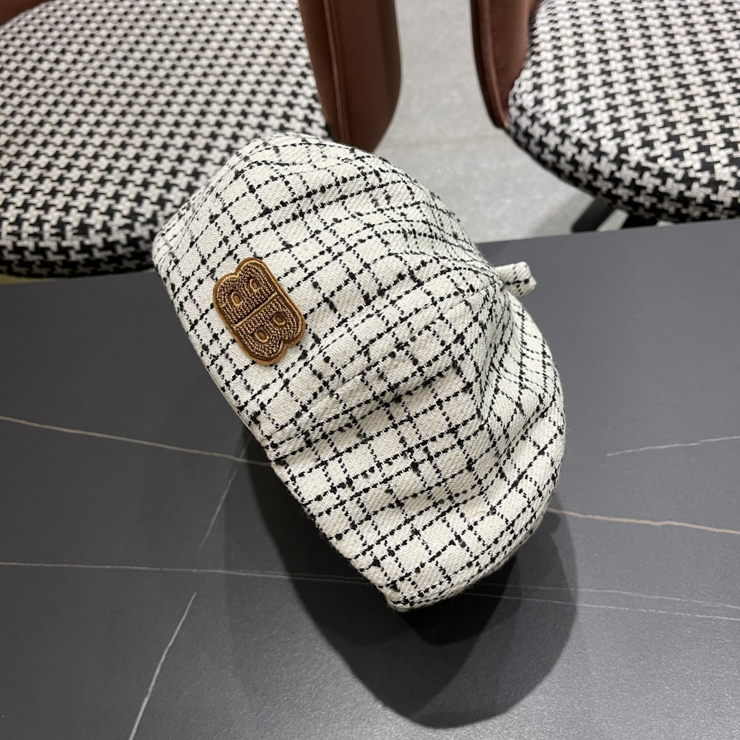 巴黎世家Balenclaga🔻 帽子女贝雷帽春秋款小香风南瓜帽ins 网红显脸小八角帽蓓蕾画家帽